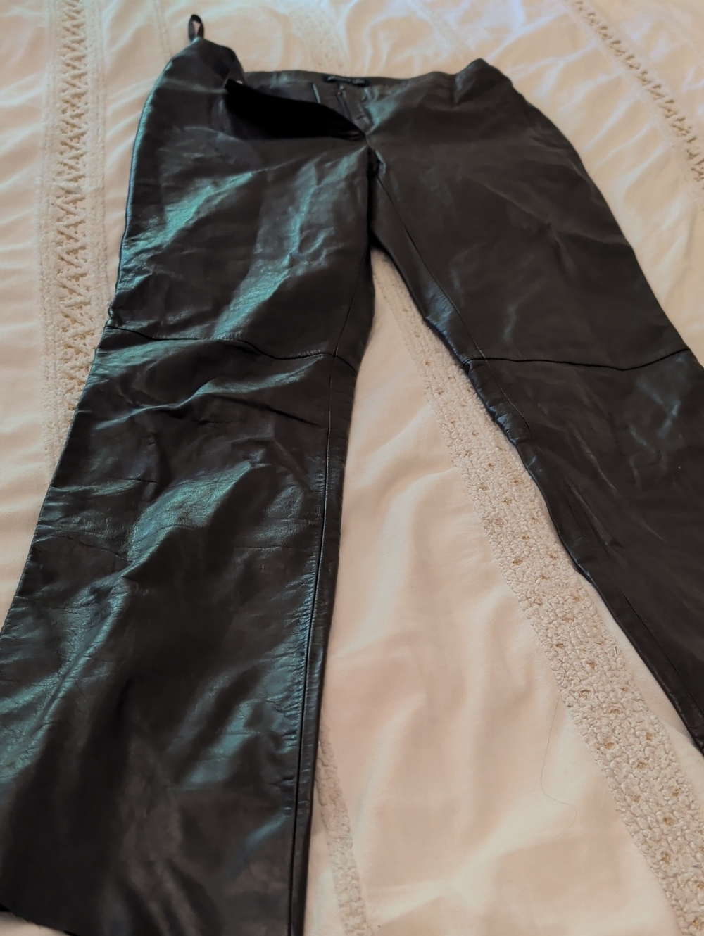 Kenneth Cole Black Genuine Leather pants